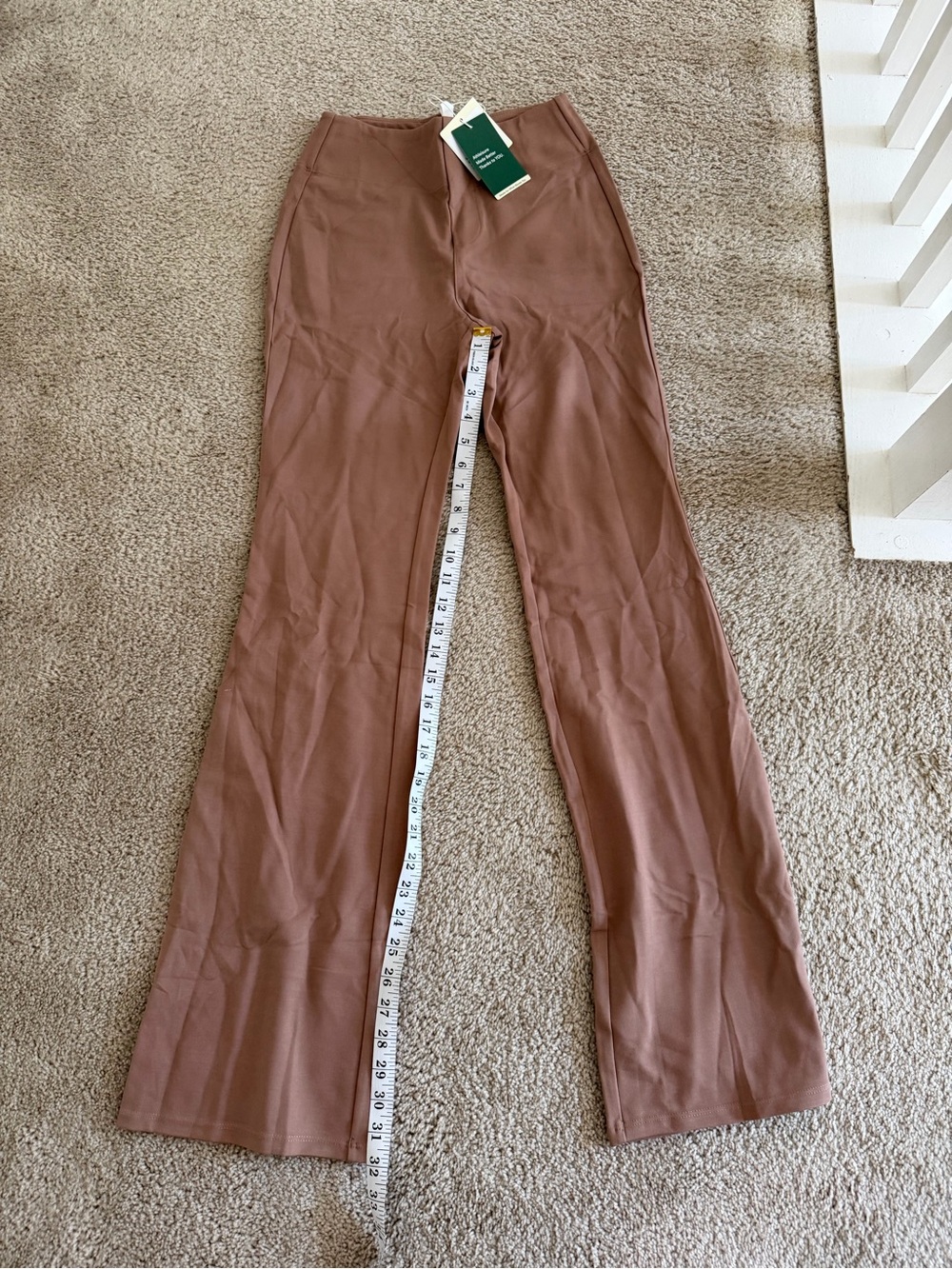 HALARA Wide Leg High-Rise Pants in Mauve Brown XS NWT